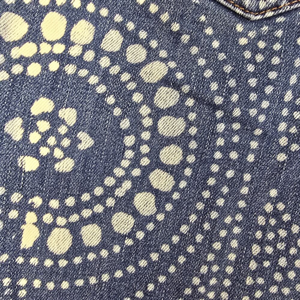 Free People Bali Flare Jeans 27 Bleach Geometric Mandala Blue Womens 30x33 - Picture 8 of 9